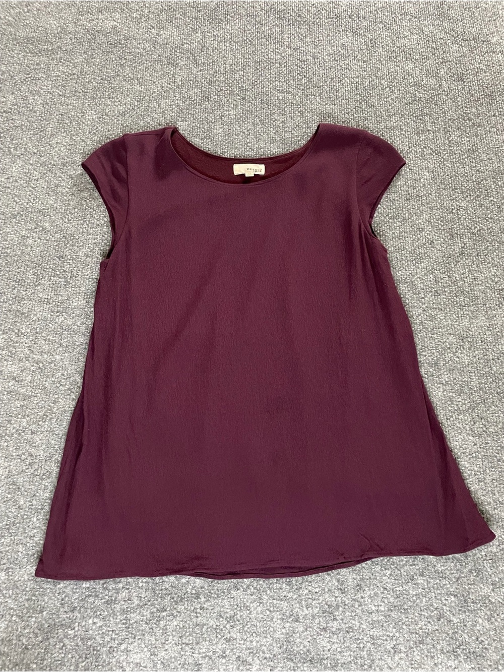 Wilfred Free Maroon Lined Cap Sleeve Blouse